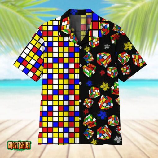 Rubik Colourful Aloha Hawaiian Shirt