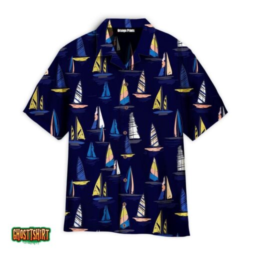 Sailboat On Beach Aloha Hawaiian Shirt