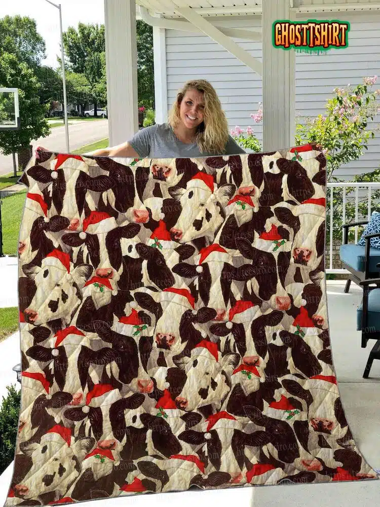 Santa Cow Quilt Blanket