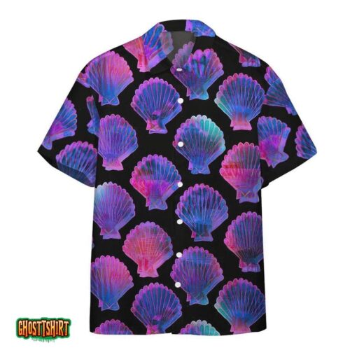 Sea Shell Purple Aloha Hawaiian Shirt