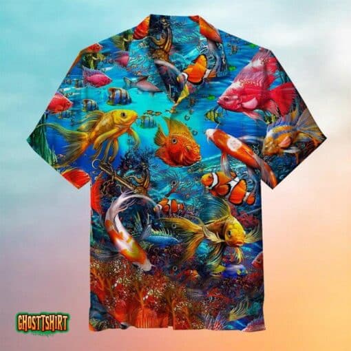 Sea World Goldfish Aloha Hawaiian Shirt
