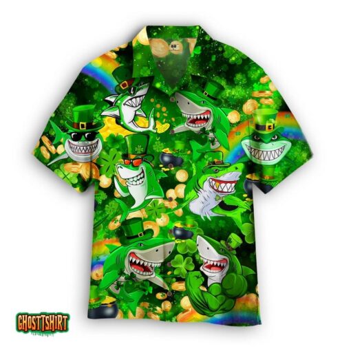 Shark Love St.Patrick’s Day Aloha Hawaiian Shirt