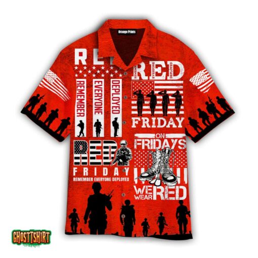 Shoe American Veterans On Friday We Wear Red Aloha Hawaiian Shirt