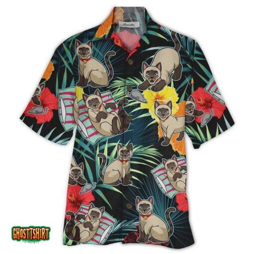 Siamese Cat Aloha Hawaii Shirt For Men Women