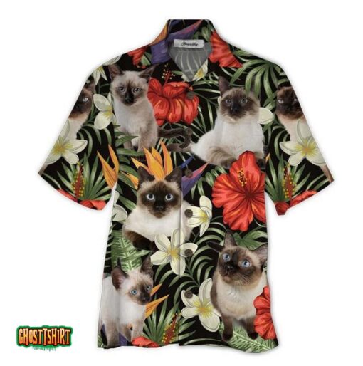 Siamese Cat Aloha Hawaiian Shirt