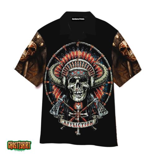 Skull Native American Aloha Hawaiian Shirt