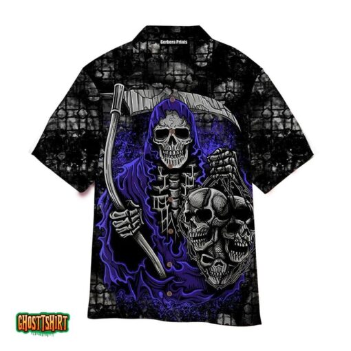Skull Of Death Halloween Aloha Hawaiian Shirt