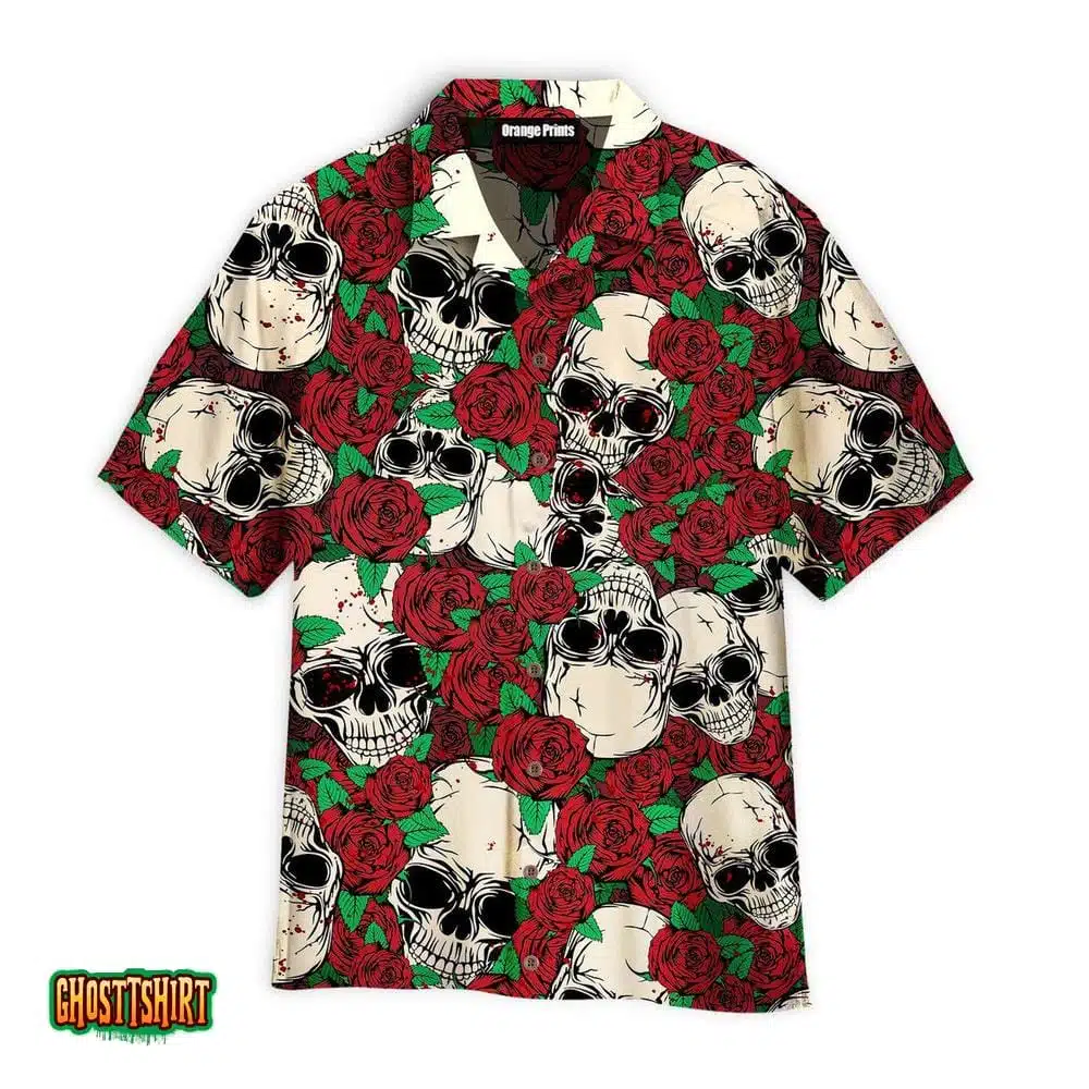 Skull Rose V4 Aloha Hawaii Shirt