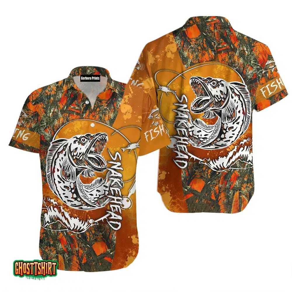 Snakehead Fishing Aloha Hawaiian Shirt