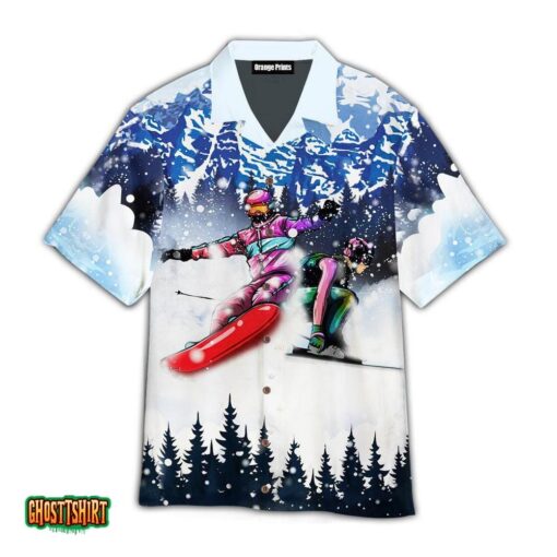 Snowboarding Aloha Hawaiian Shirt