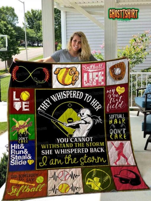 Softball Quilt Blanket