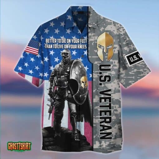 Soldier US Veteran Aloha Hawaiian Shirt