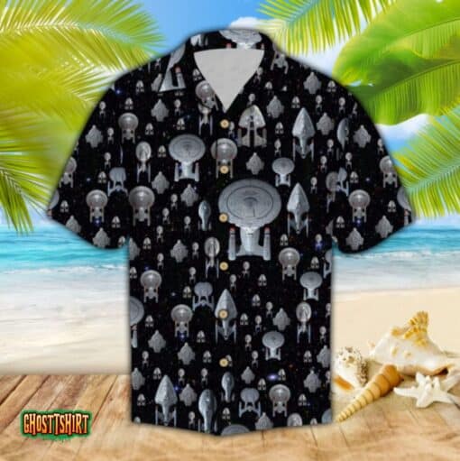 Spaceship Aloha Hawaiian Shirt
