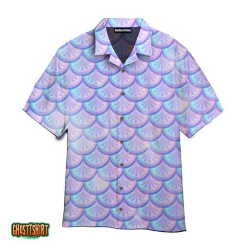 Sparkle Mermaid Scales Pattern Aloha Hawaiian Shirt