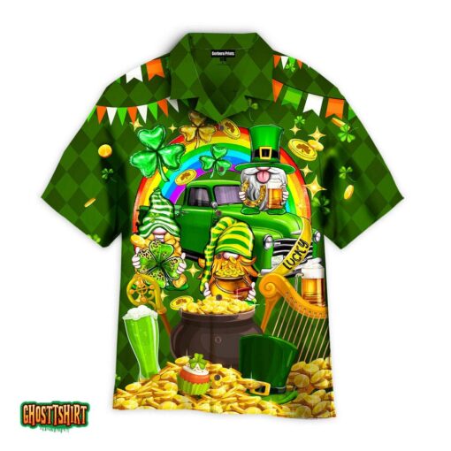St. Patrick’s Day Shamrockin’ With My Gnomies Aloha Hawaiian Shirt