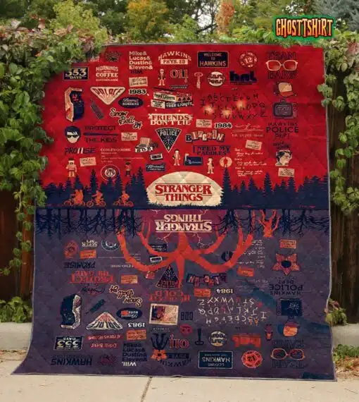 Stranger Things Poster Quilt Blanket