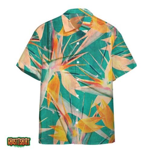 Strelitzia Flower Colourful Aloha Hawaiian Shirt
