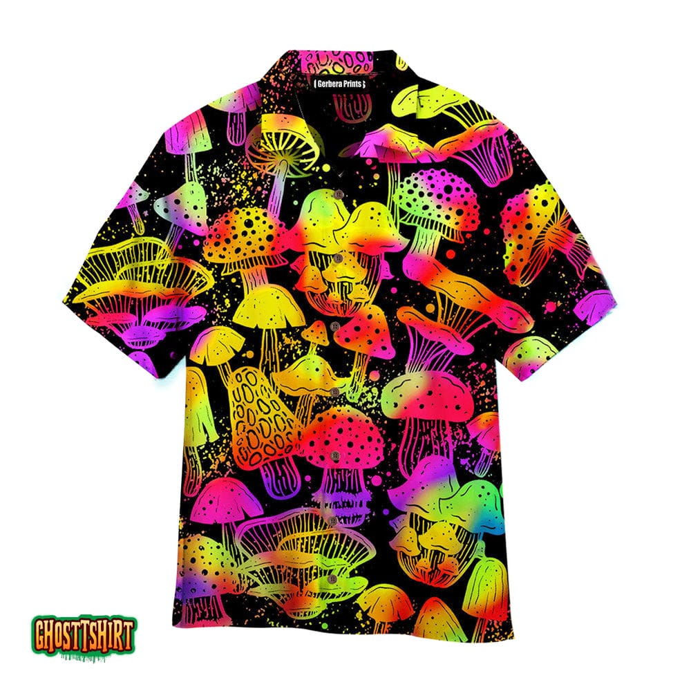 Stunning Colorful Mushroom Trippy Pattern Aloha Hawaiian Shirt