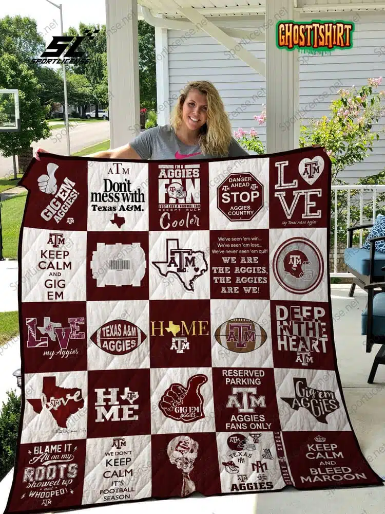 Texas A&m Aggies Quilt Blanket v2