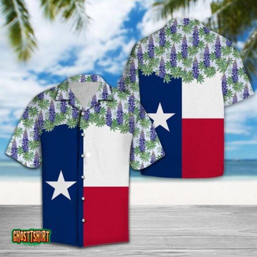 Texas Bluebonnet Flag Aloha Hawaii Shirt For Men Women