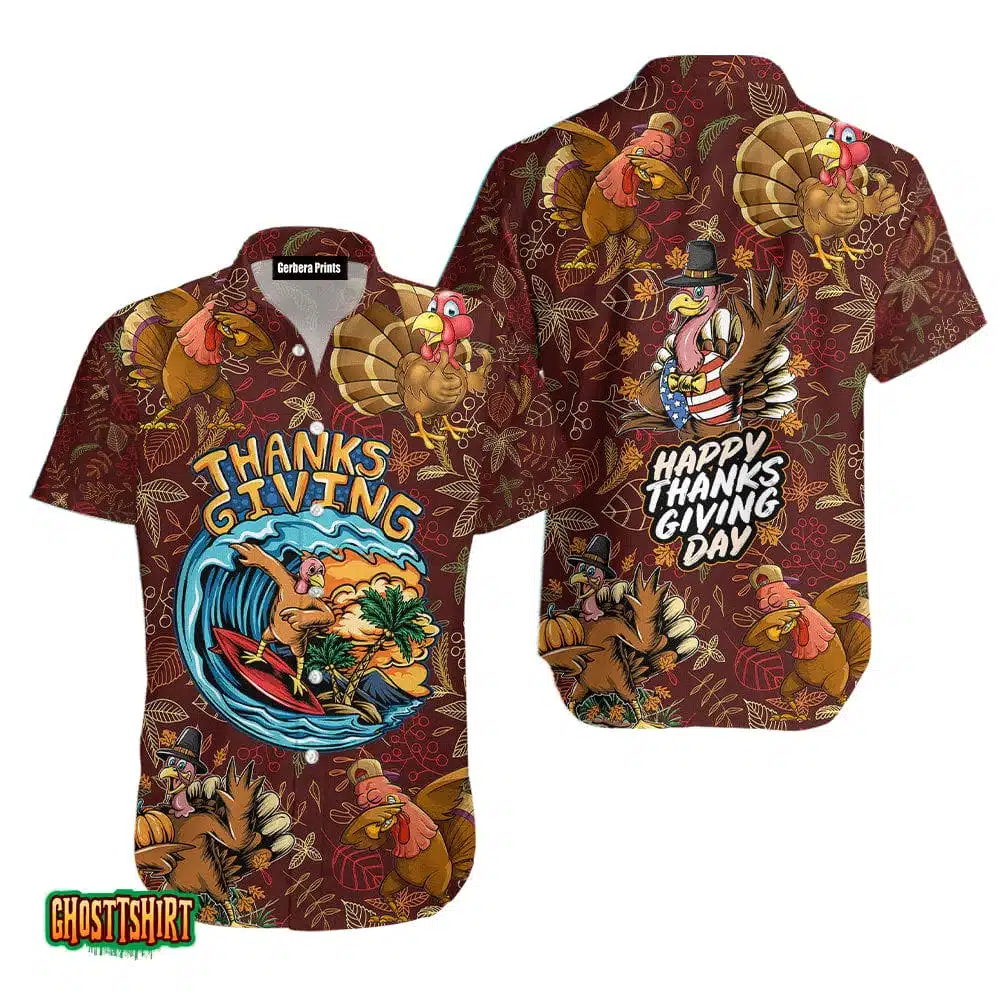 Thanksgiving Turkey Celebrations Turkey Aloha Hawaiian Shirt