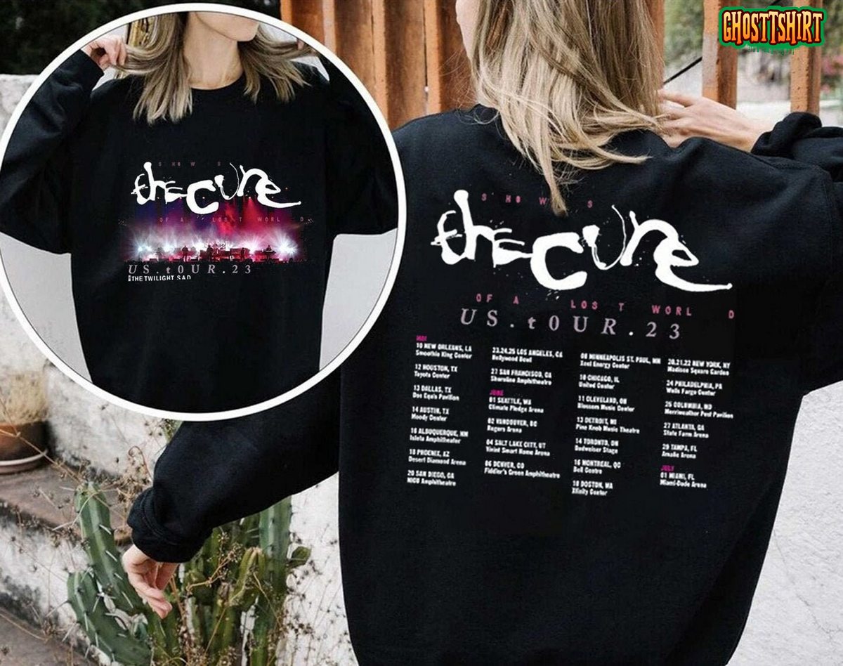 The Cure Shows of a Lost World US Tour 2023 TShirt
