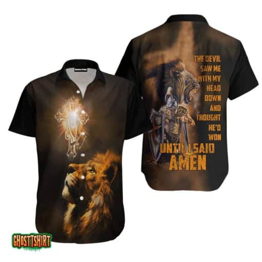 The Lion of Judah Until I Said Amen Aloha Hawaiian Shirt