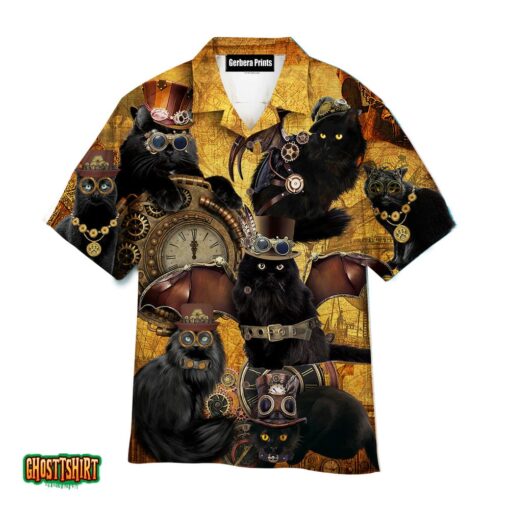 The Royal Steampunk Cats Aloha Hawaiian Shirt