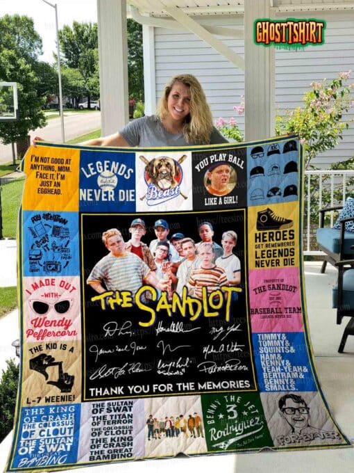 The Sandlot Signed Quilt Blanket