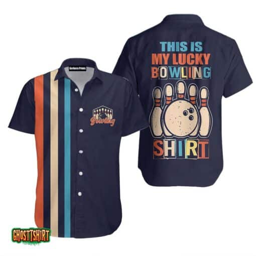 This Is My Lucky Bowling Blue Aloha Hawaiian Shirt