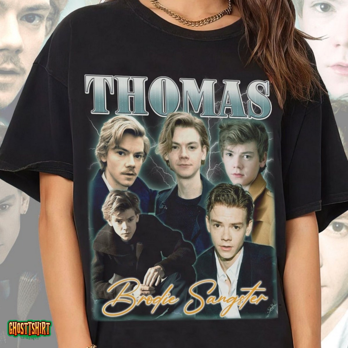 Thomas Brodie Sangster Vintage 90s Bootleg Classic Graphic T-Shirt