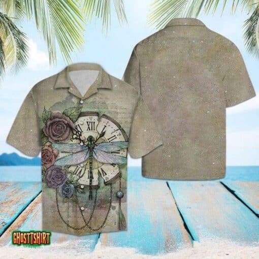 Time Flies Dragonfly Aloha Hawaiian Shirt