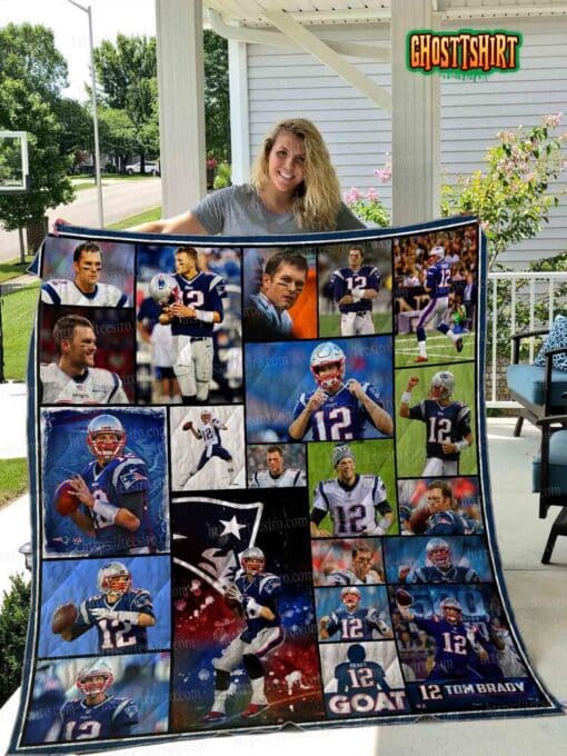 Tom Brady Patriots Quilt Blanket