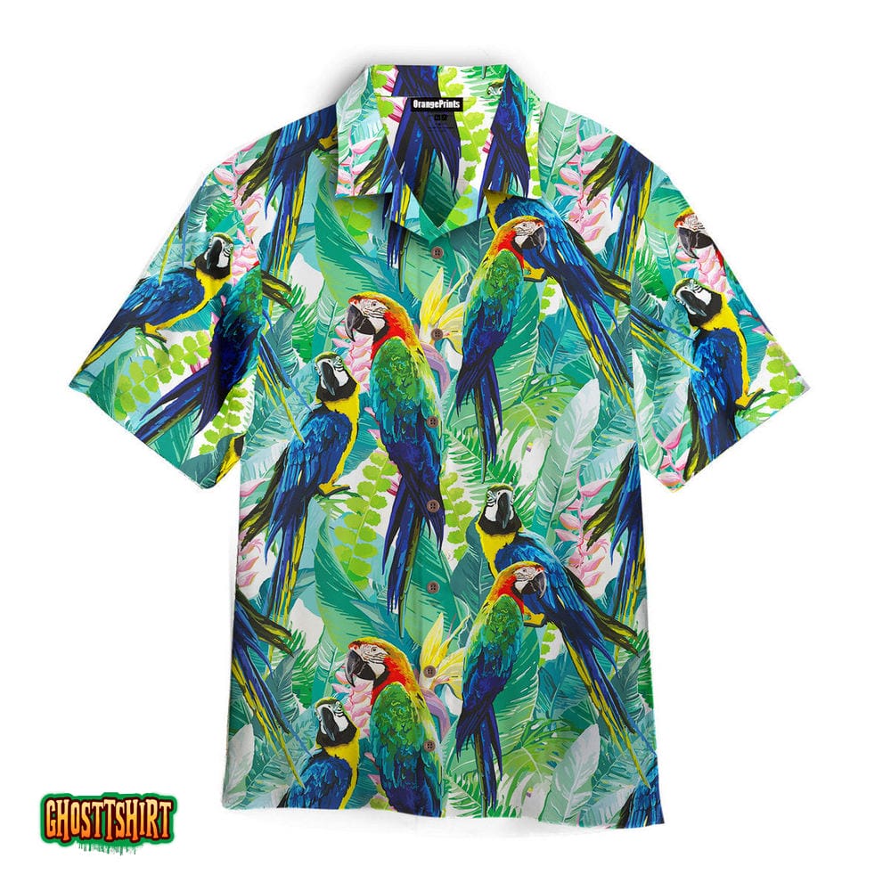 Tropical Parrots Aloha Hawaiian Shirt