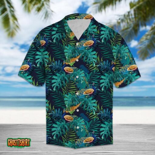Tropical Peacock Aloha Hawaiian Shirt
