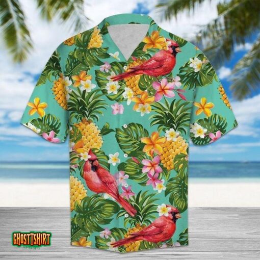 Tropical Pineapple Green Aloha Hawaiian Shirt