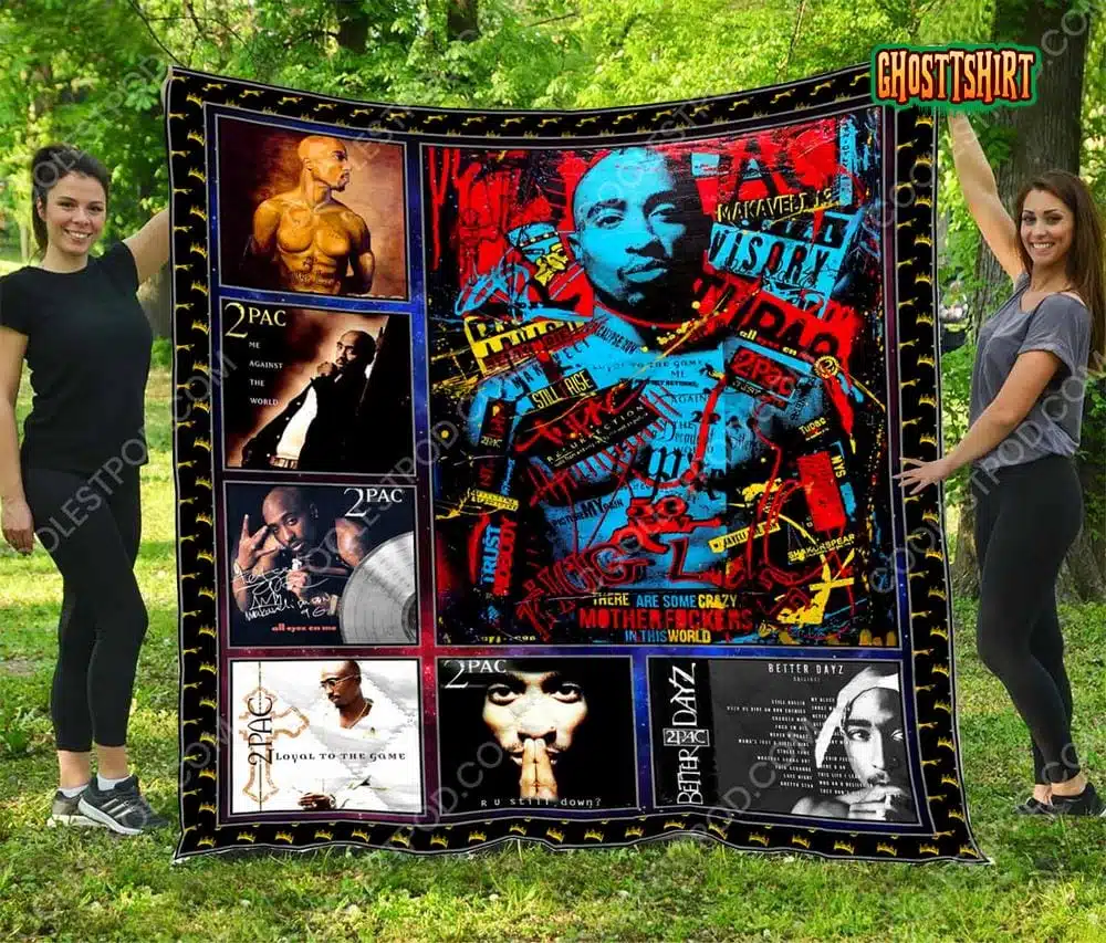 Tupac Shakur v2 Quilt blanket