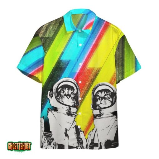 Two Spacecats Aloha Hawaiian Shirt