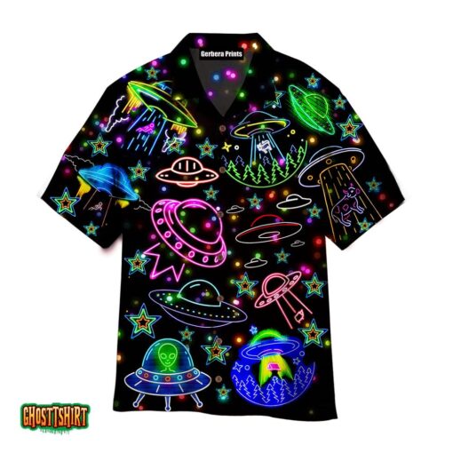 Ufo I Hope Aliens Believe In Me Black Aloha Hawaiian Shirt