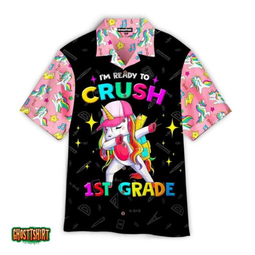 Unicorn I’m Ready To Crush 3rd Grade Aloha Hawaiian Shirt