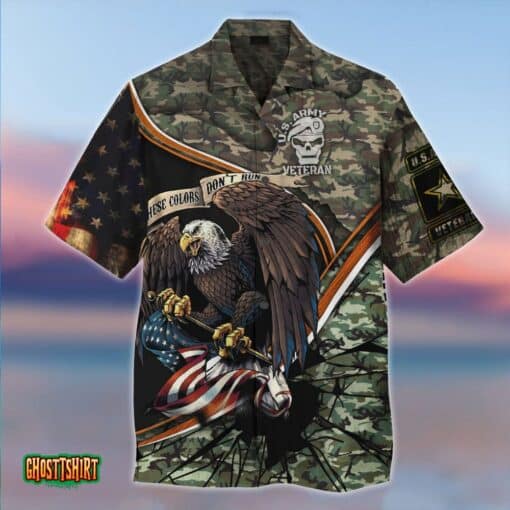 US Army Veteran Eagle Aloha Hawaii Shirt For Men Women