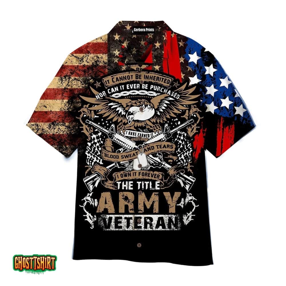 US Eagle Army Veteran Aloha Hawaiian Shirt