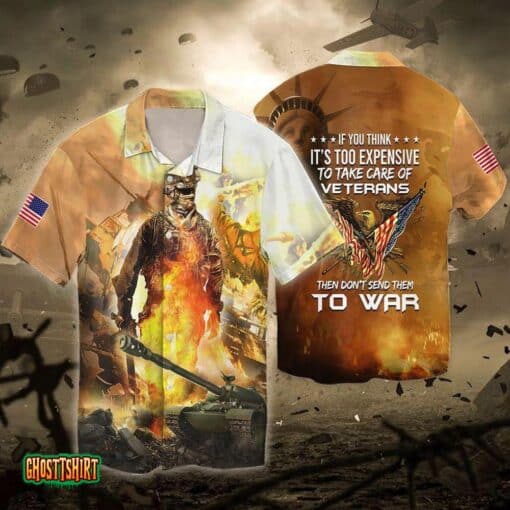 US Flame Army Veteran Tank Aloha Hawaii Shirt For Men Women