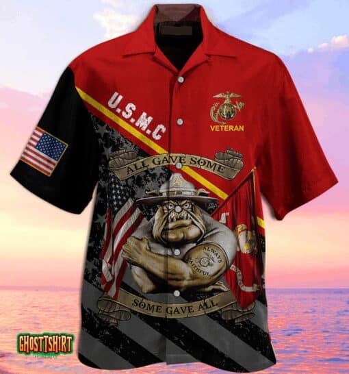 U.S Marine All Gave Some Cool Aloha Hawaiian Shirt