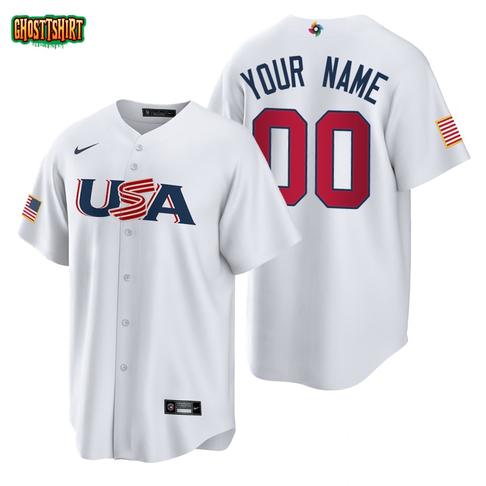 Custom Name And Number USA Baseball Team 2023 World Baseball