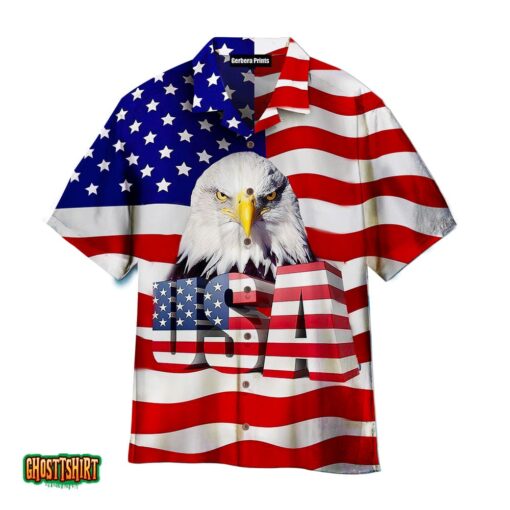 USA Eagle Aloha Hawaiian Shirt