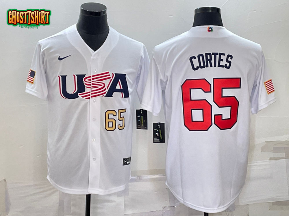 Usa Nestor Cortes Jr. White Gold 2023 World Baseball Classic Jersey