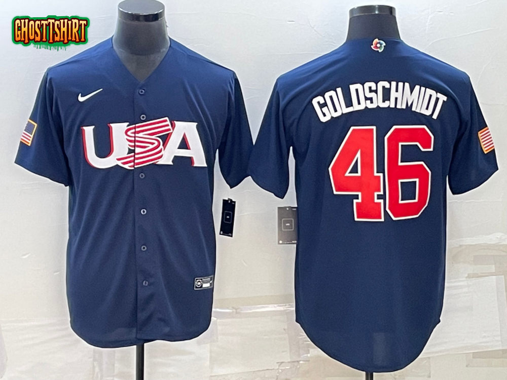 USA Paul Goldschmidt Navy 2023 World Baseball Classic Jersey