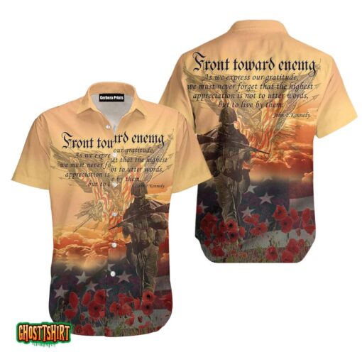 Veteran Front Toward Enemy Aloha Hawaiian Shirt