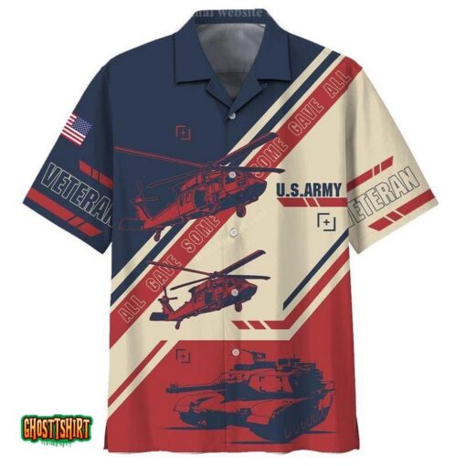 Veteran Us Army Helicopyer All Gave Some Aloha Hawaiian Shirt